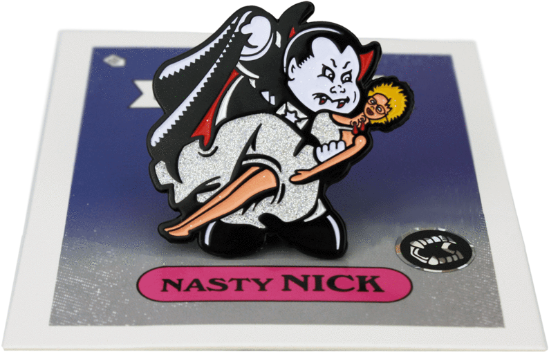Garbage Pail Kids® Nasty Nick Enamel Pin - Garbage Pail Kids (900x900), Png Download