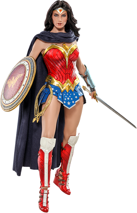 Justice League - Hot Toys Wonder Woman Comic Version (480x744), Png Download