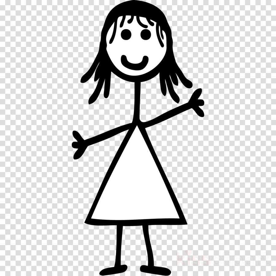 Download Female Stick Figure Png Clipart Stick Figure - Girl Stick Figure Transparent (900x900), Png Download