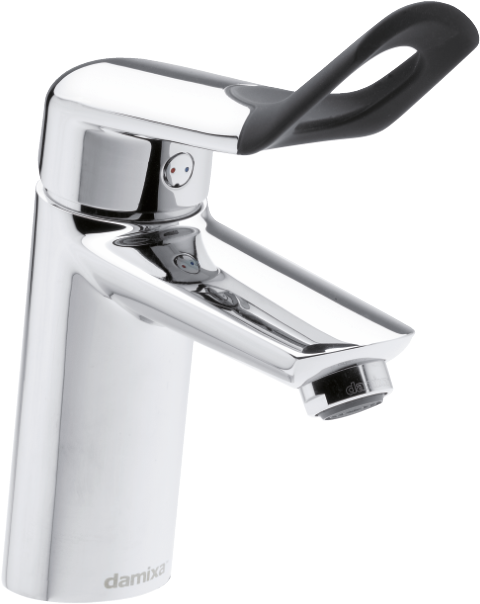 Danish Designed Clover Easy Basin Mixer - Damixa Clover Easy Waschtischarmatur, Chrom/schwarz (521x640), Png Download