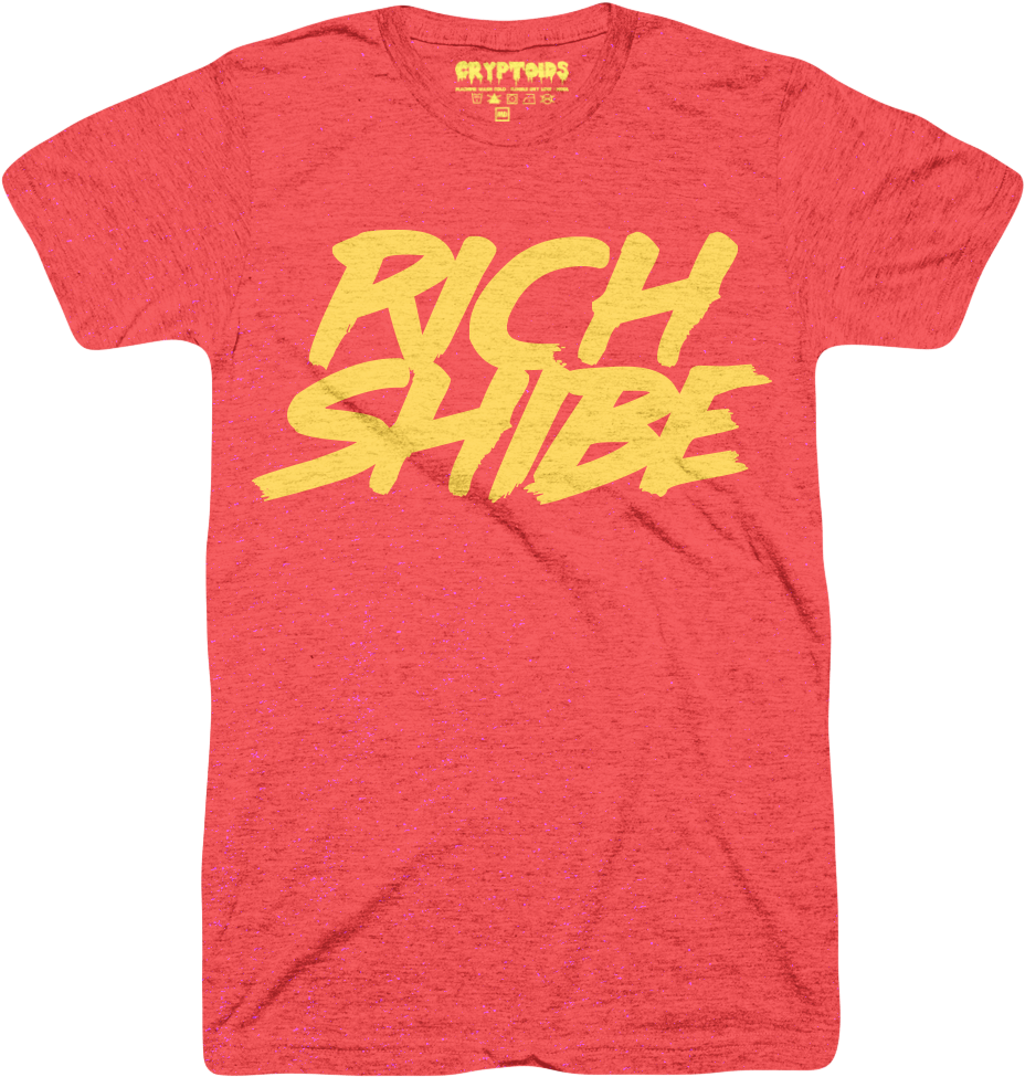 Rich Shibe Vintage Heather Red Tri Blend - T-shirt (1024x1024), Png Download