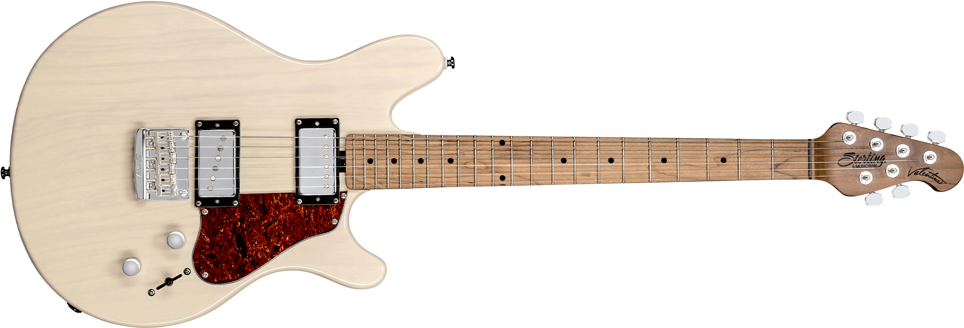 And Locking Tuning Machines, The Valentine Has Become - Sterling By Music Man Jv60-tbm Gitaar Trans Buttermilk (2520x704), Png Download