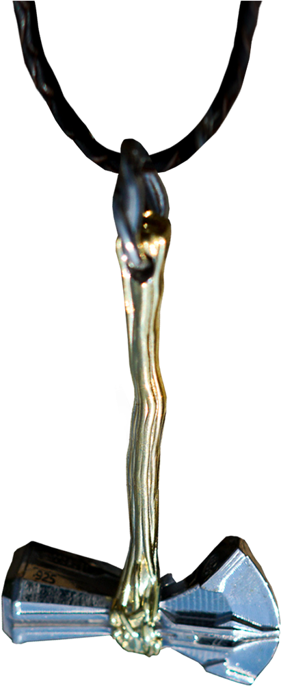 Avengers Infinity War Stormbreaker Silver And Gold (480x1000), Png Download