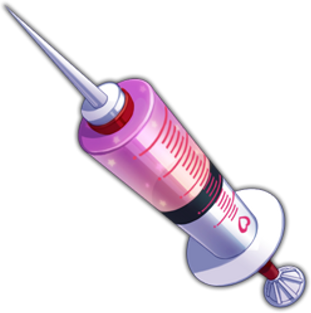 Yandere Anime Evil 666 Kawaii Halloween Scary Syringe - Kawaii Syringe (1024x1024), Png Download