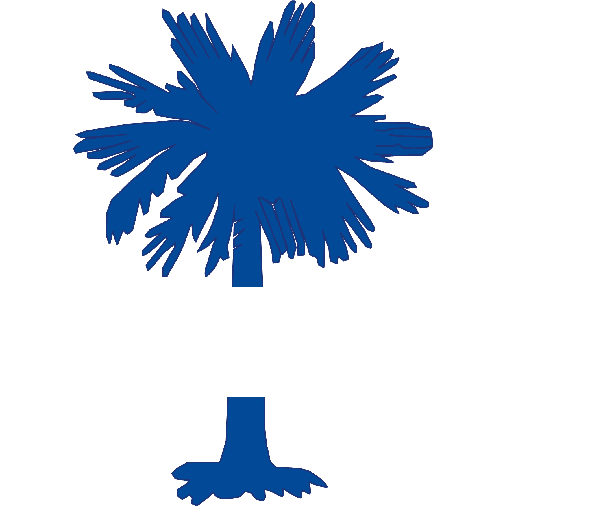 Family Law Attorney Of Bluffton - Palmetto Tree And Crescent Moon (2400x1900), Png Download