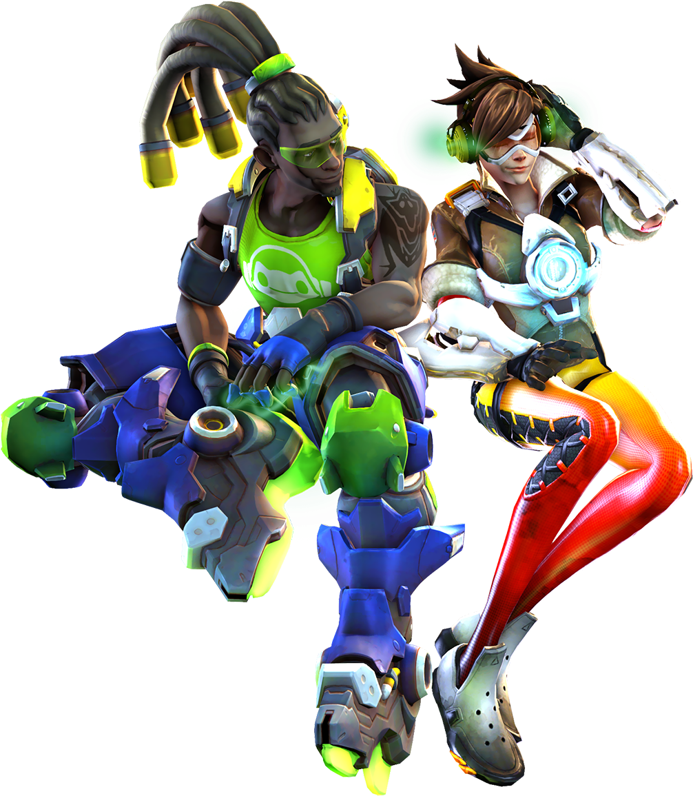 Uberchain On Twitter - Overwatch Tracer And Lucio (1200x1200), Png Download