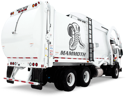 Rear Right Side View Of A New Way Mammoth Front Loader - Trailer Truck (700x467), Png Download