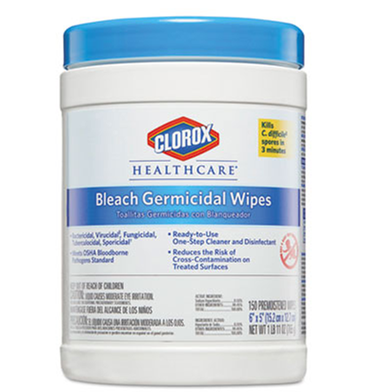 Cs Clorox Germicidal Wipes 6/cs 150ct - Clorox Healthcare Bleach Germicidal Wipes (600x600), Png Download