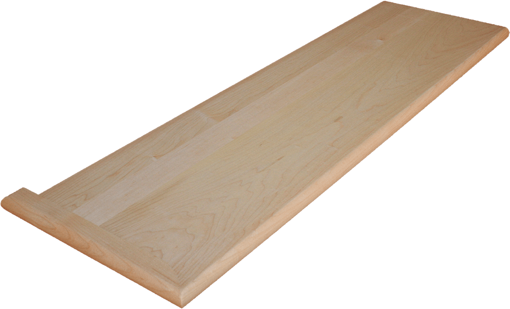 Hard Maple Stair Tread - Stair Tread Bullnose (1000x628), Png Download