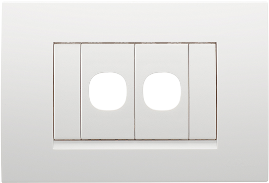 M8032vh Switch Grid Plate And Cover, 2 Gang, Less Mechanism, - Clipsal (800x600), Png Download