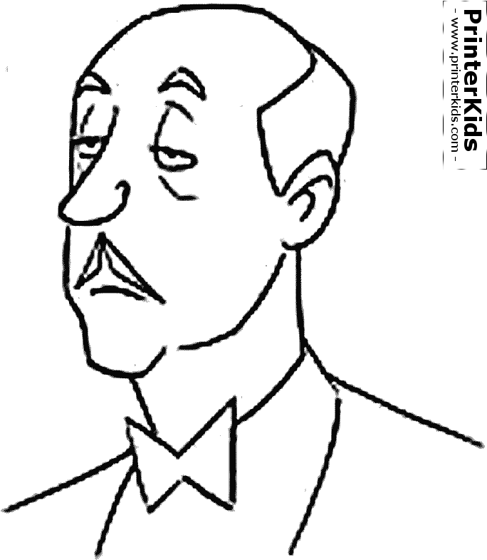 Person Outline Coloring Page - Alfred Coloring Pages (689x795), Png Download
