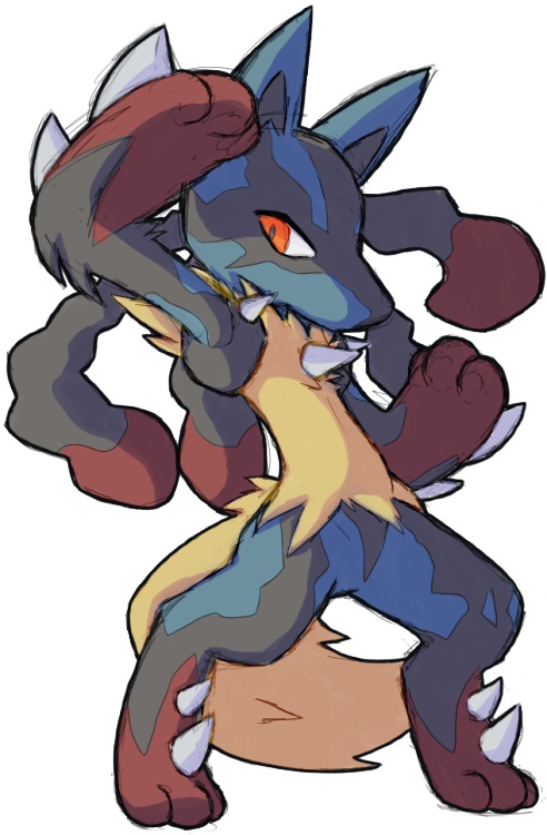 Lucario And Riolu Temple Devon, Otaku, Popcultuur, - Cartoon (492x750), Png Download