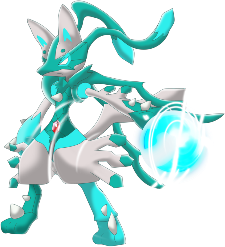Shiny Lugarde M Lucario Zygarde Fusion By Jordanqv-db0acr3 - Lucario And Zygarde Fusion (894x894), Png Download