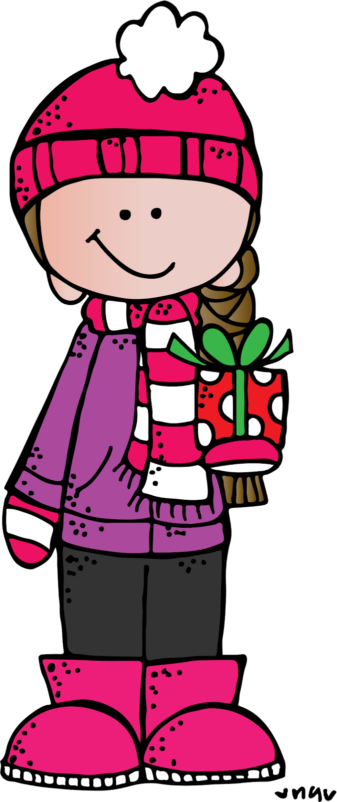 Melonheadz Teacher Winter Clipart Errortape Regarding - Melonheadz Winter Clipart (431x1024), Png Download