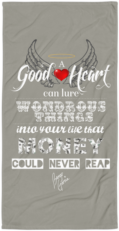 Good Heart Beach Towel - Heart Beach Towel (1000x1000), Png Download
