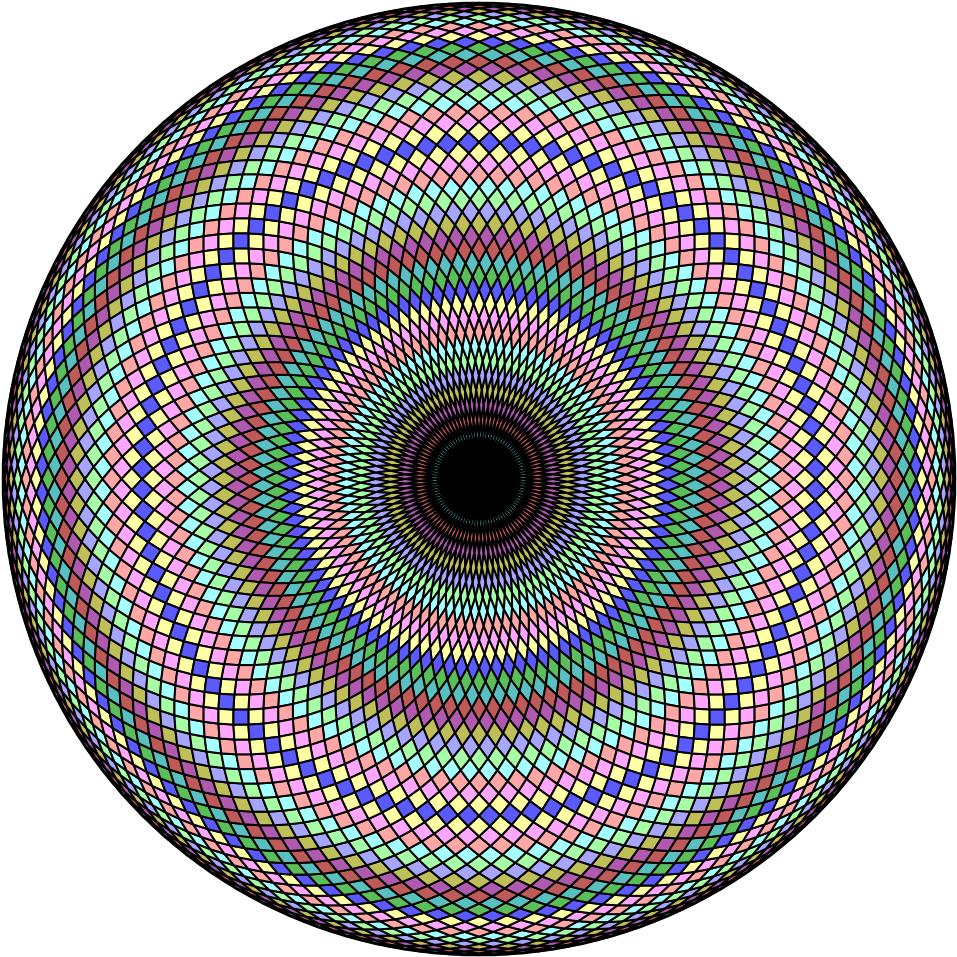 100 Gon Rhombic Dissection Size2 - Mirror Work Set Mundu (1000x1000), Png Download