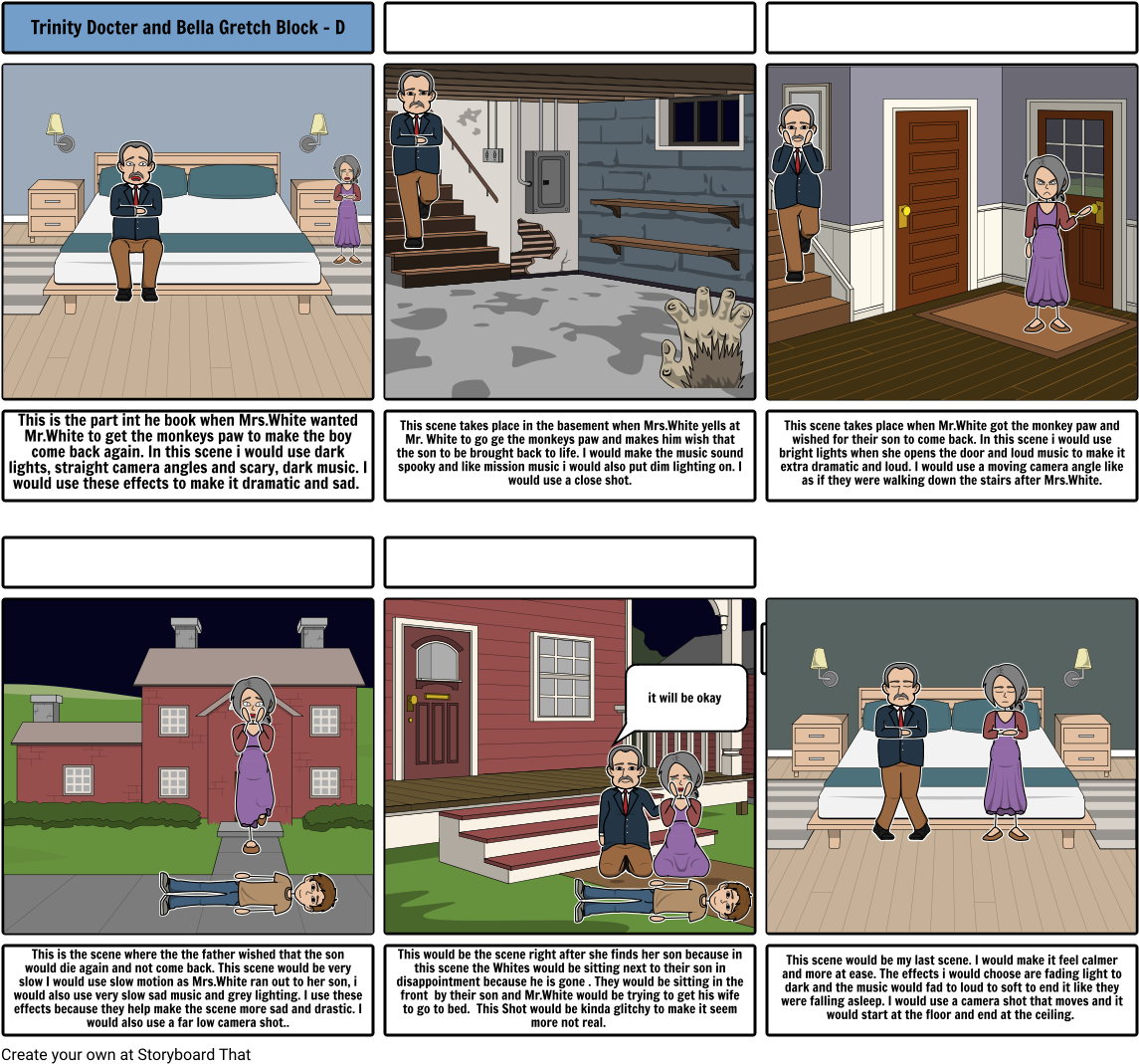 Monkeys Paw - Storyboard (1164x1086), Png Download