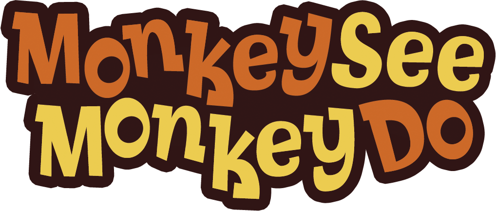 Monkey See Monkey Do - Monkey See Monkey Do Animals (1018x433), Png Download
