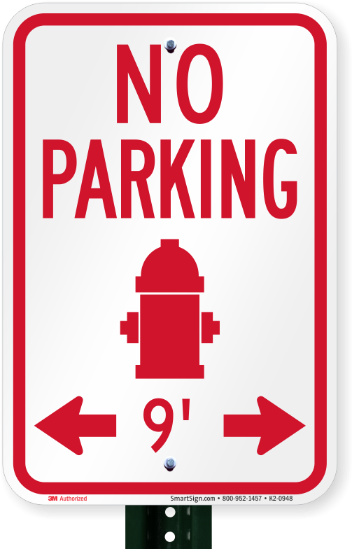 Fire Hydrant Signs Regulations - Bike Parking Signs (800x800), Png Download
