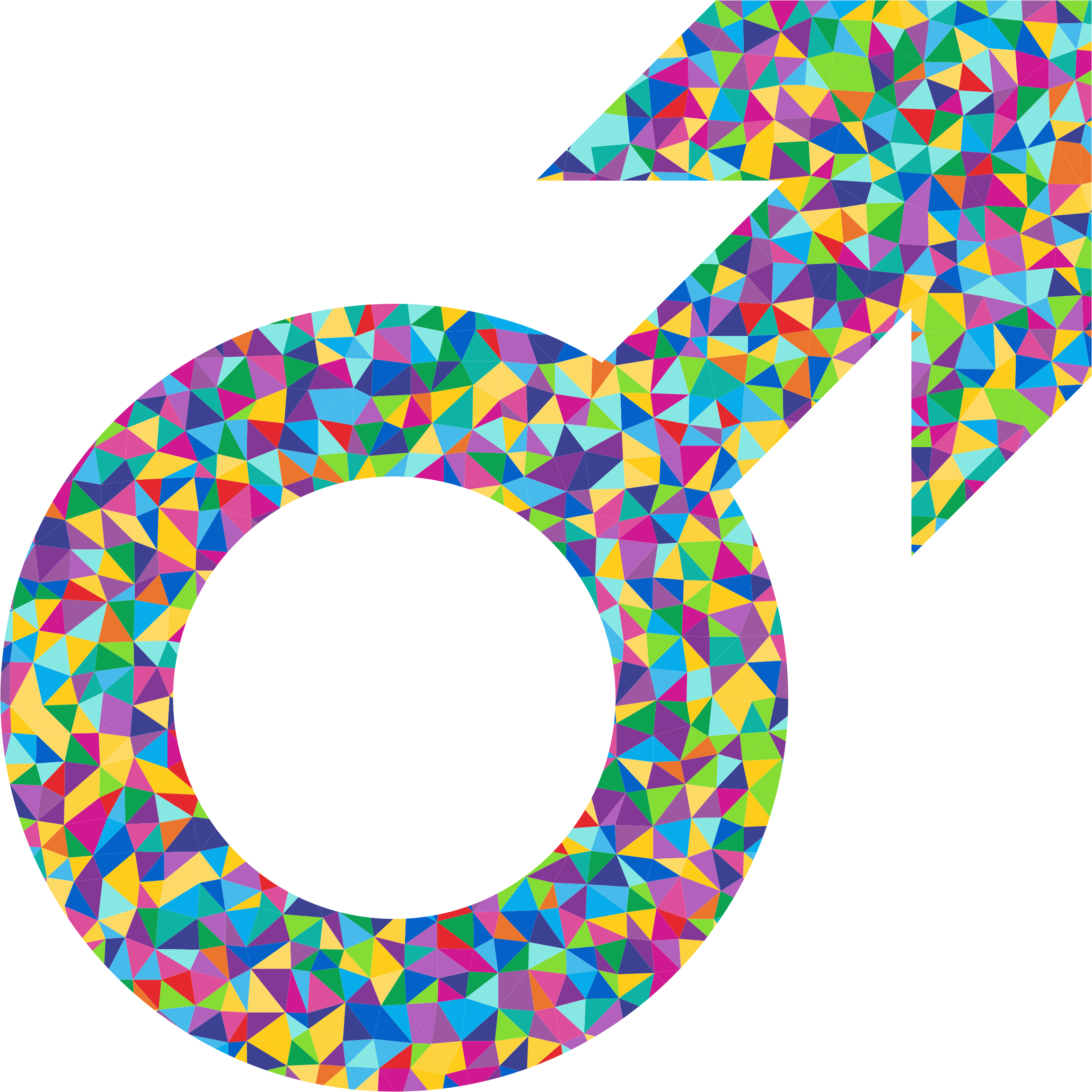 This Free Icons Png Design Of Prismatic Low Poly Male (2308x2308), Png Download