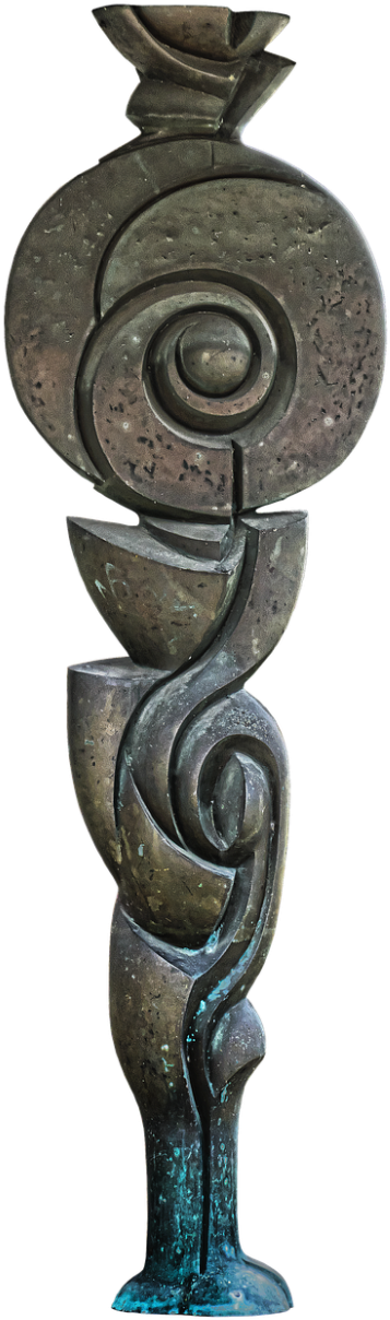 Pillar,stone Art,stone Stone Work, - Sculptor (500x1245), Png Download