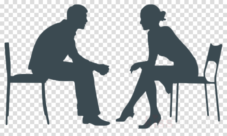 Download Png Silueta Mujer Y Hombre Clipart Silhouette - Silhouette Sitting On Table Png (900x540), Png Download