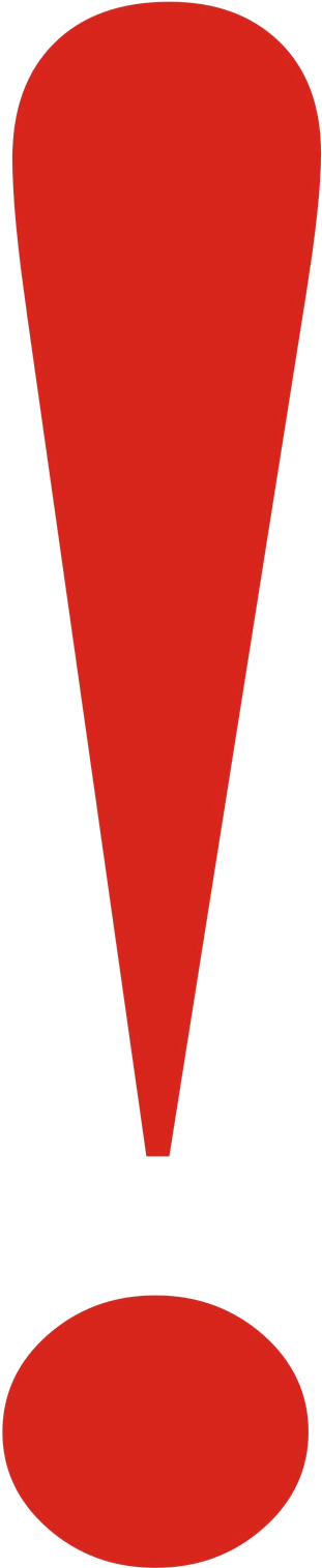 Support The Work Of Salt Light - Красный Восклицательный Знак Png (630x1668), Png Download