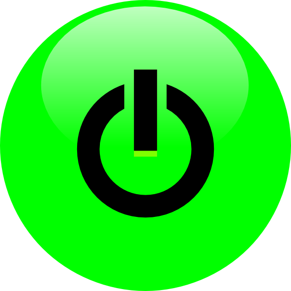 Green Power Button Png - Portable Network Graphics (600x601), Png Download