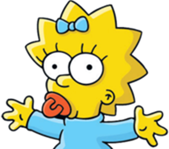 Maggie Simpson Marge Simpson Homer Simpson Nelson Muntz - Maggie Simpson Png (661x585), Png Download