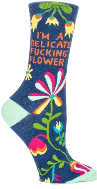 Socks I'm A Delicate F*cking Flower Women's Socks Weird - Im A Delicate Fucking Flower Socks (700x700), Png Download