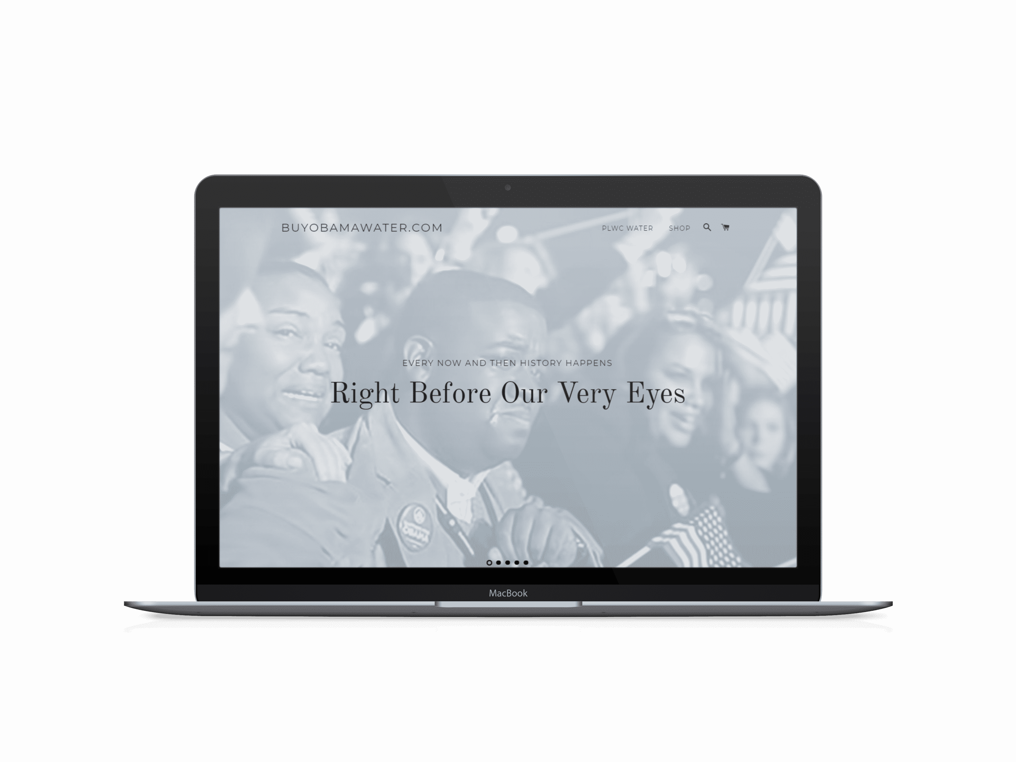 Obama Water Laptop Mockup - Web Design (3300x2475), Png Download