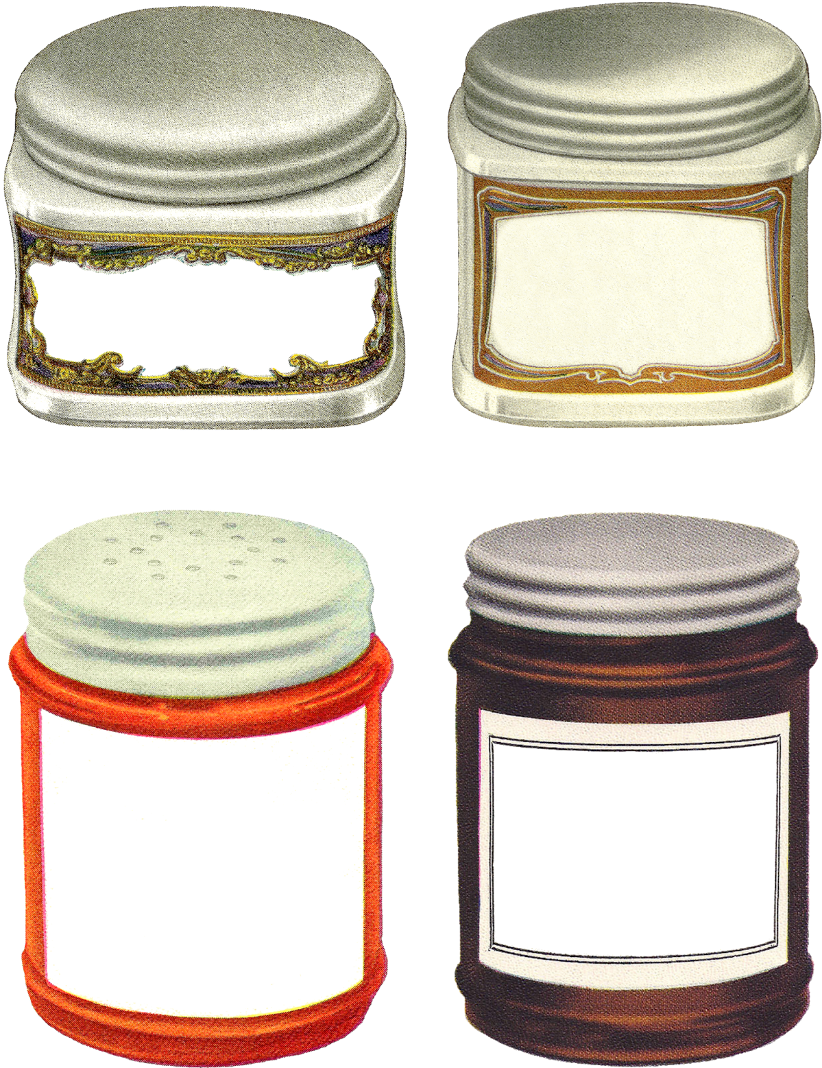 The Fancy And Plain Label Designs Make These Digital - Jar (1237x1600), Png Download
