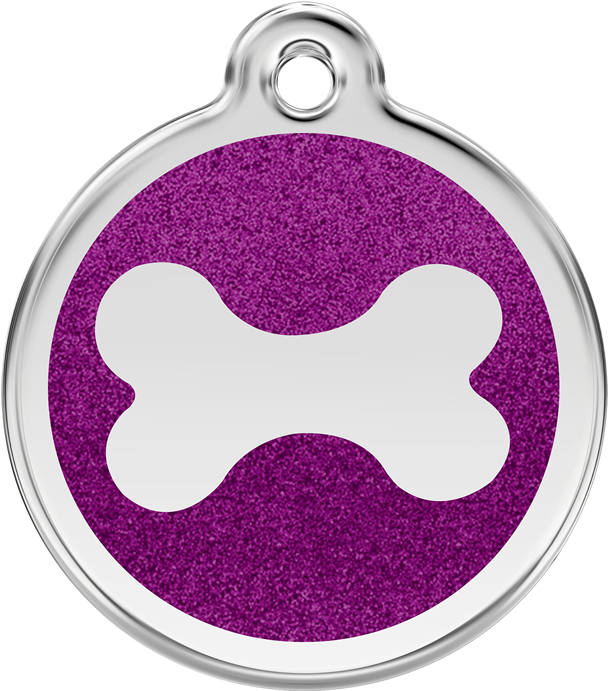 Product Codes - Red Dingo Glitter Enamel Bone Cat Id Tag - Purple (1500x1500), Png Download