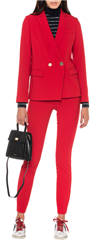 Steffen Schrautsmart Classy Red // Jacket With Gold-coloured - Formal Wear (618x794), Png Download