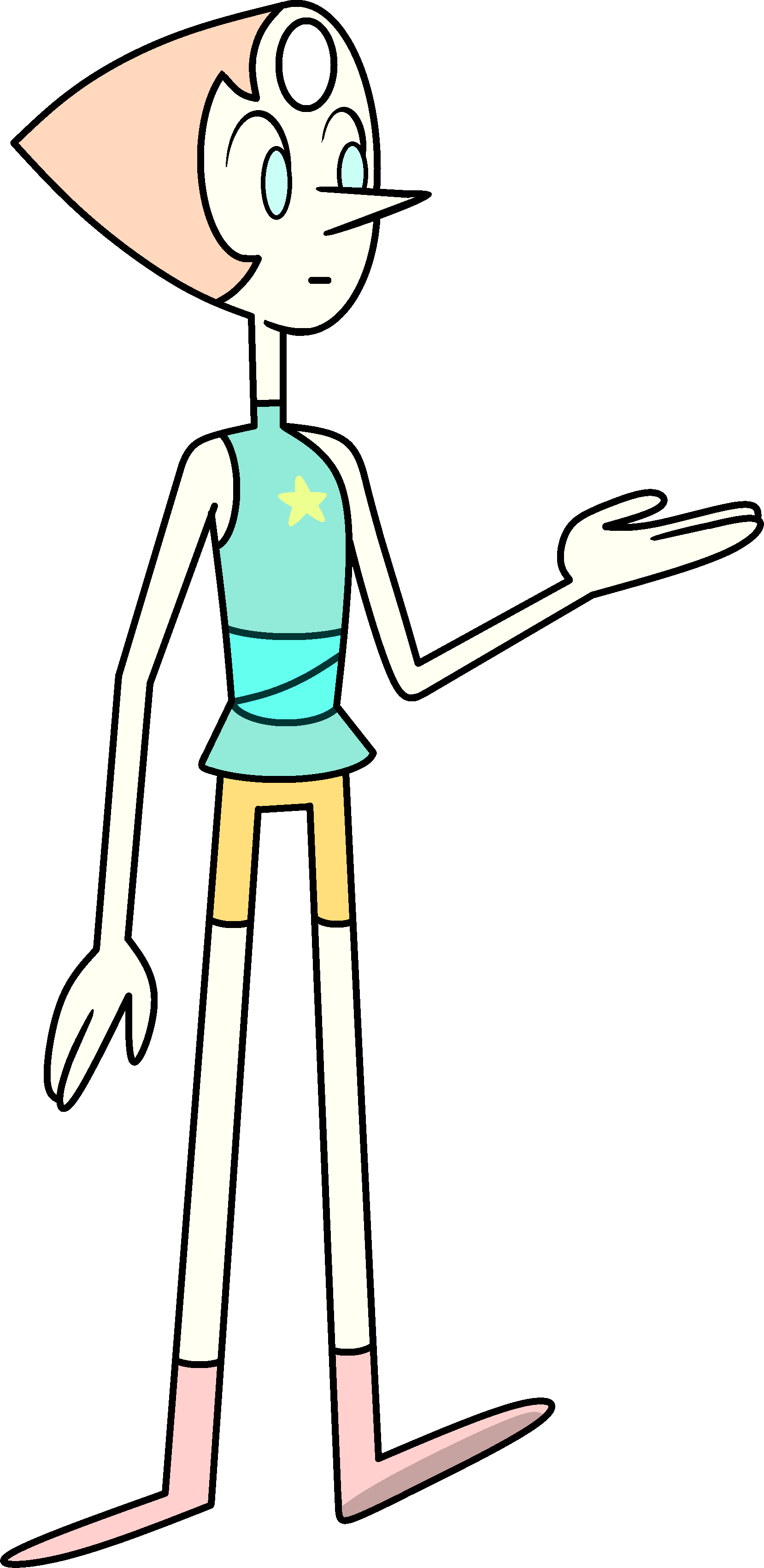 Pearl - Steven Universe Pearl Model (1658x3403), Png Download