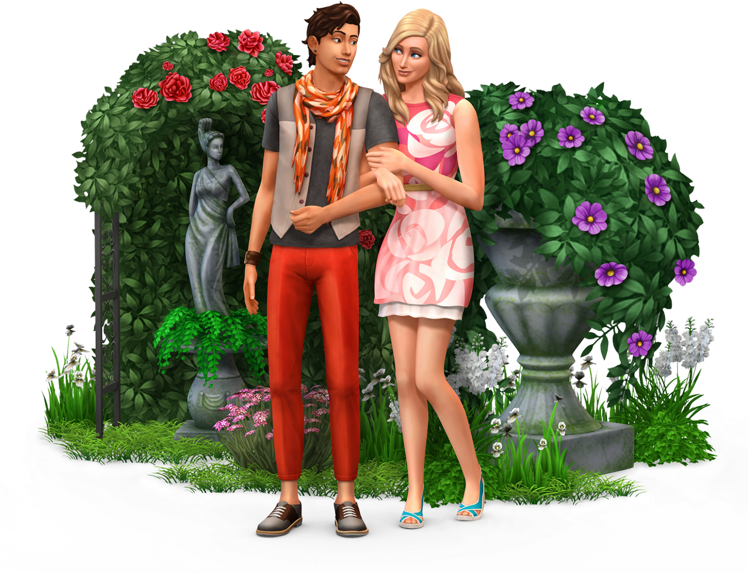 Sims 4 Kit Objets Jardin Romantique Romantic Garden - Sims 4 Romantische Garten (1454x1200), Png Download