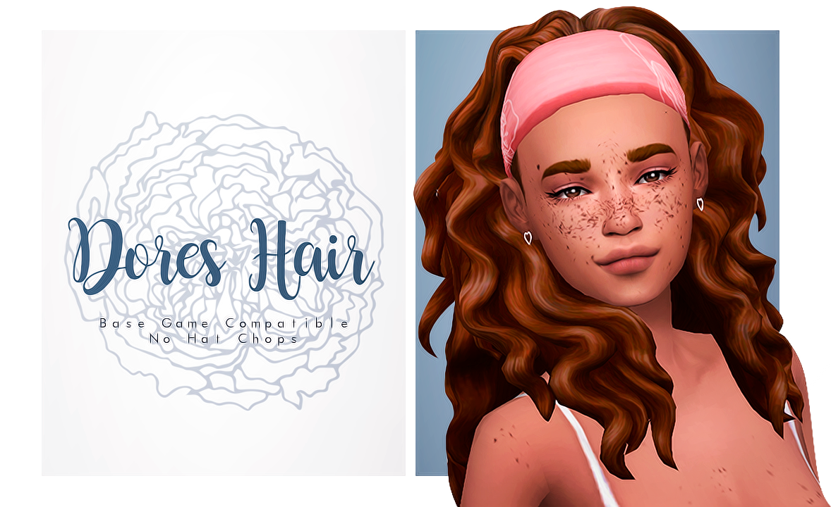 Download Dores Hair Sims Maxis Match Headband Png Image With No ...