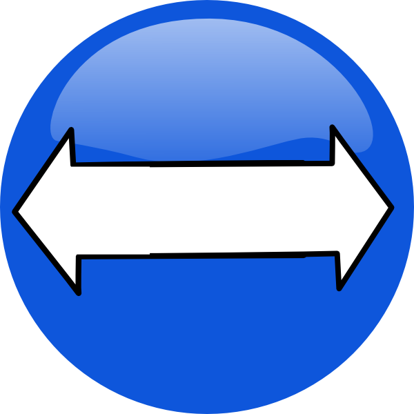 Blue Bidirectional Arrows Clean Svg Clip Arts 600 X (600x600), Png Download