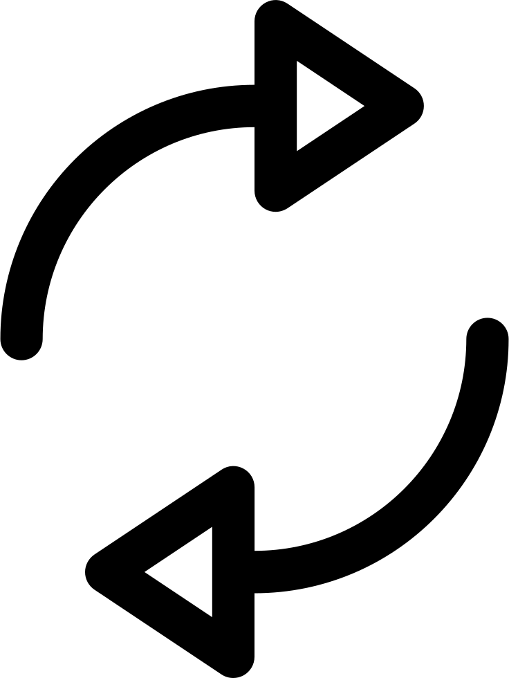 Curve Arrows Comments - Curved Left And Right Arrow (736x980), Png Download