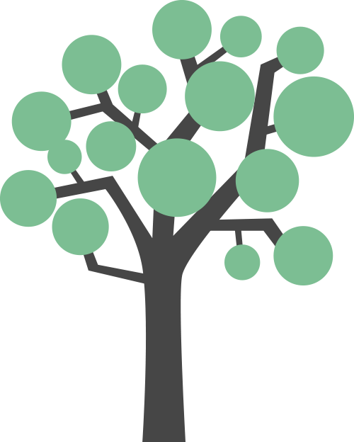 A Tree With Leaves Growing On It - Tree Flat Design Png (500x624), Png Download