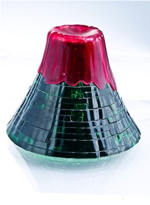 Green Volcano - - Crystal Puzzle 3d Головоломка Вулкан (540x670), Png Download