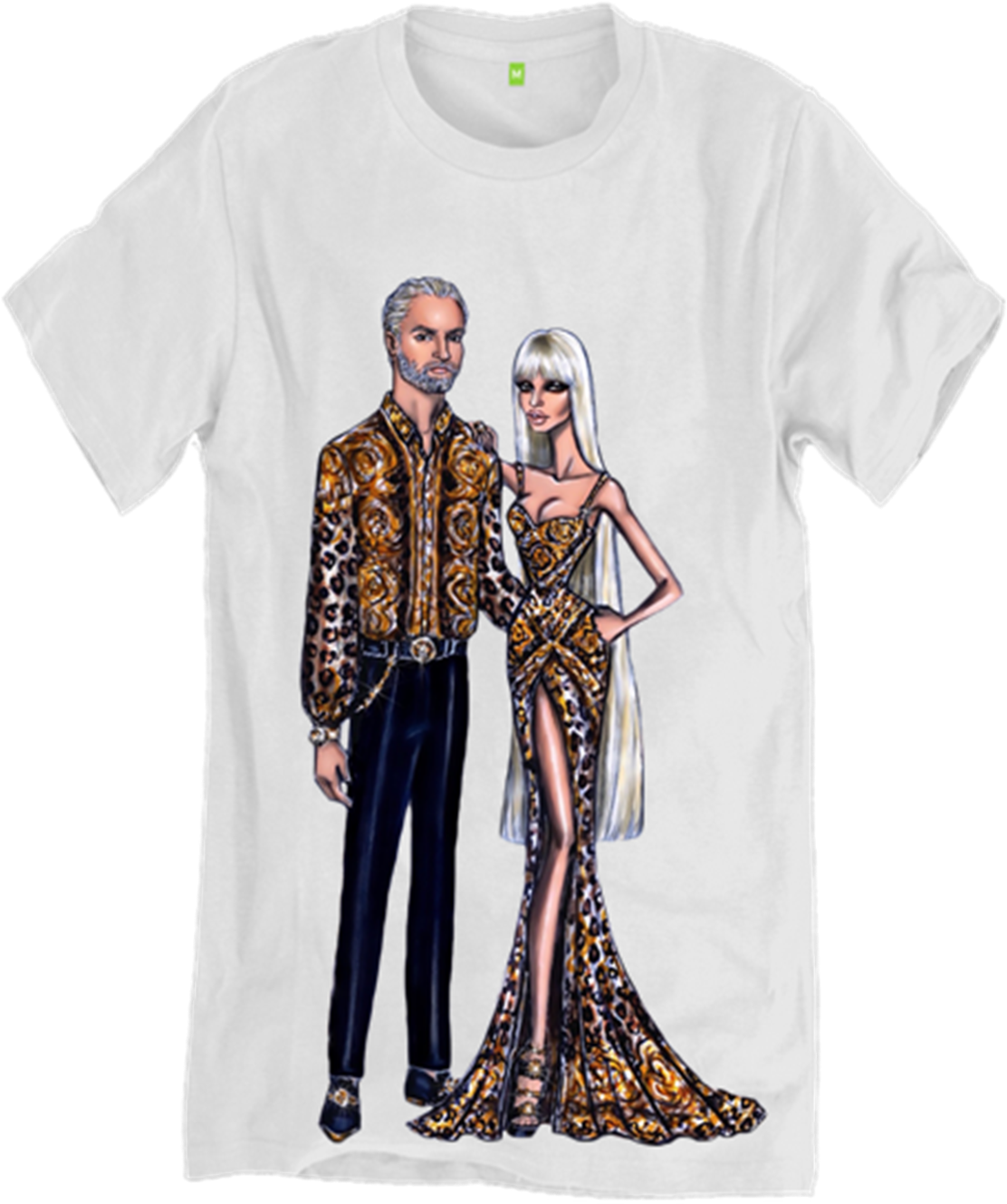 Womens Versace Logo T Shirt - Hayden Williams Couple (1255x1600), Png Download