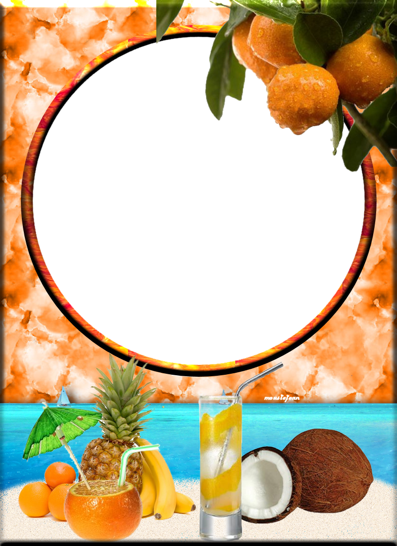 Tropical Drink Frame Photo Tropicaldrink (800x1100), Png Download