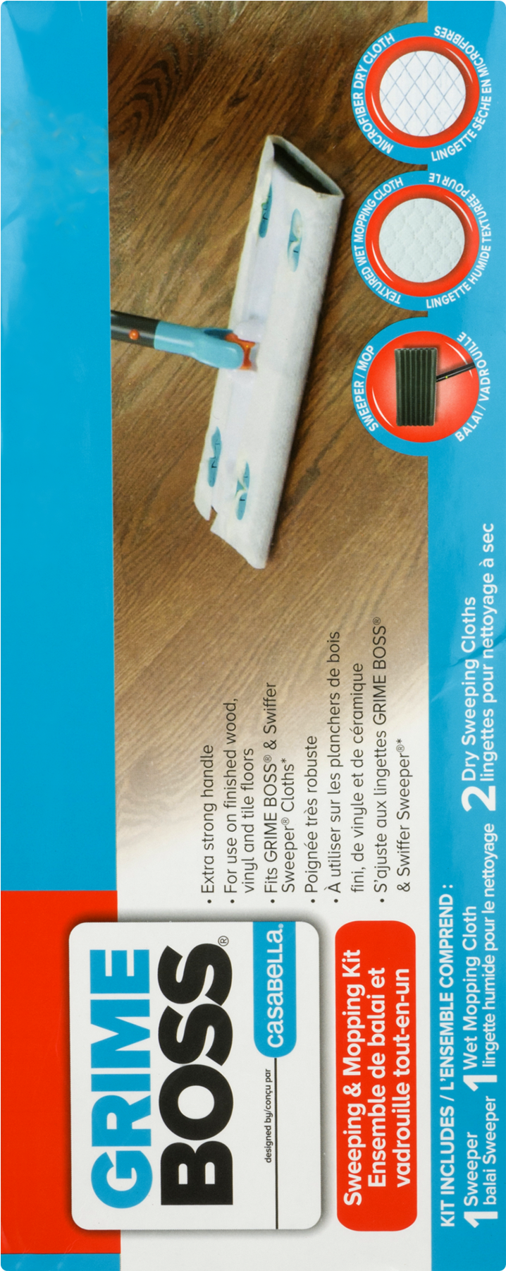 Grime Boss Sweeper Or Mop Kit, 0.5kg (1800x1800), Png Download