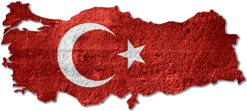 Turkey Flag Map - Flag Of Turkey (847x565), Png Download