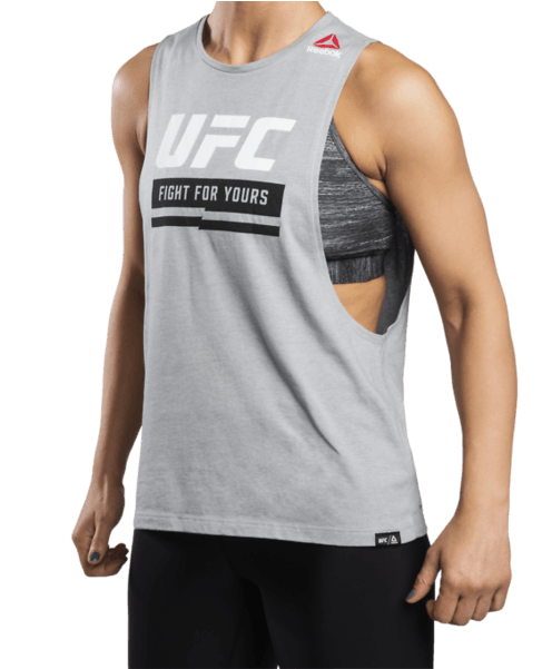 241267102102 Reebok W Ufc Fg Logo Tank Model01 Detail - Reebok (560x600), Png Download