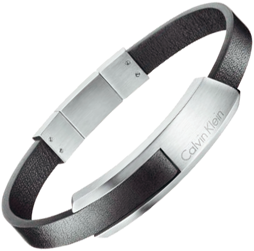 Stainless Steel Bracelet - Calvin Klein Bracelets, Calvin Klein, Cuir, Argent (606x774), Png Download