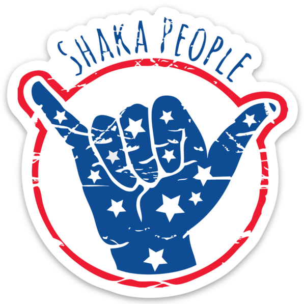 American Shaka Sticker (597x597), Png Download