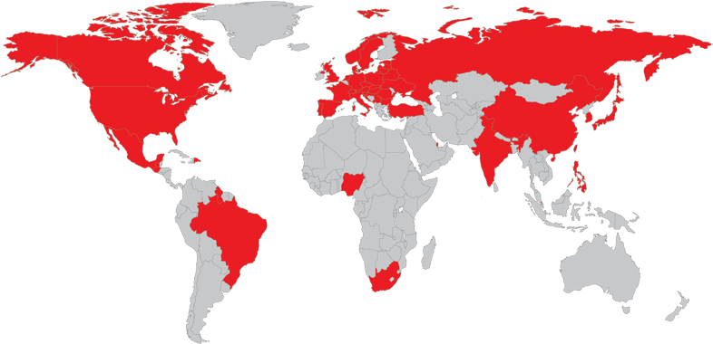 Floorcurl Is Growing Globally Where Will It Be Played - World Map Stencil Hd (828x414), Png Download