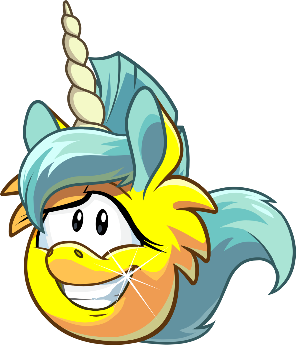 Png - Puffle Unicorn (1020x1190), Png Download